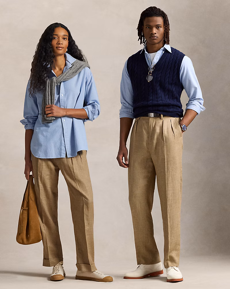 Whitman リラックス フィット グレンチェック パンツ