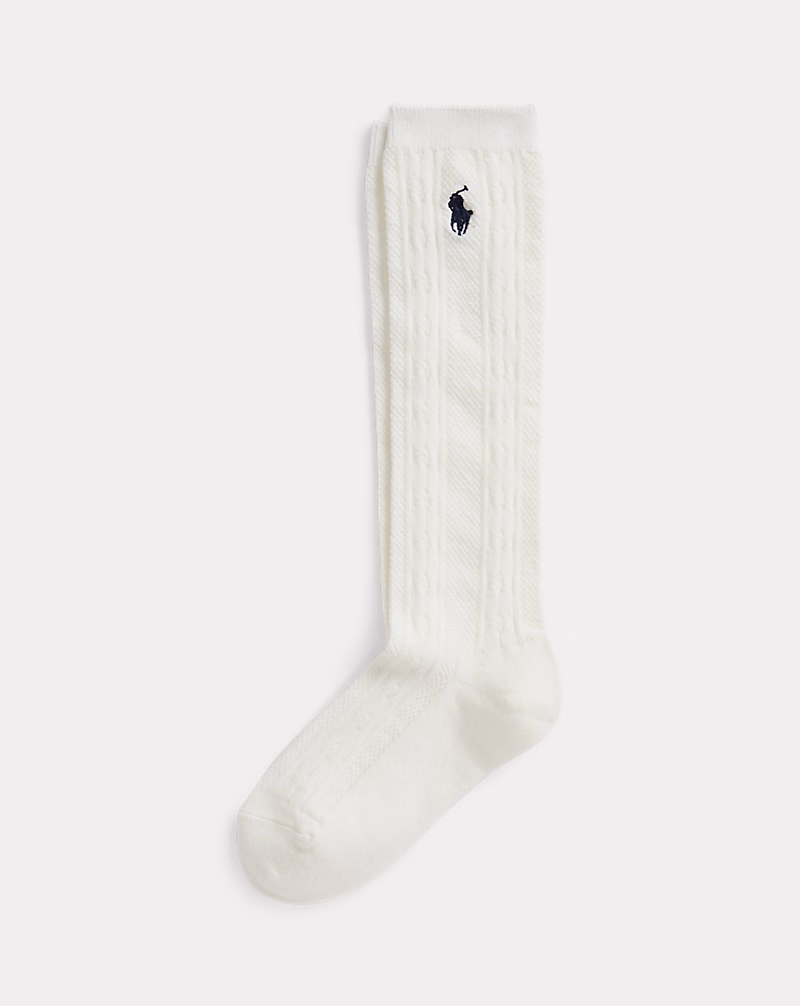 ケーブルニット ニーハイ ソックス