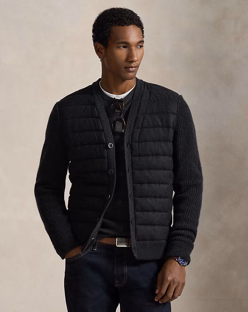 ウールカシミヤ ハイブリッド カーディガン