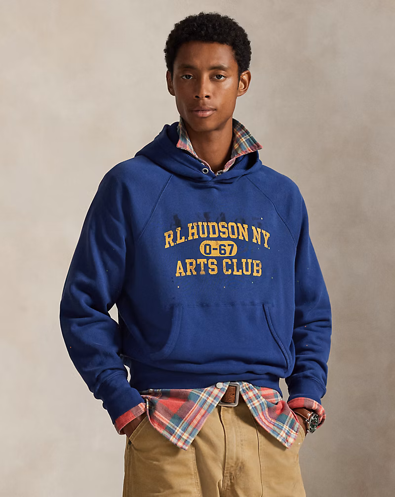 ヴィンテージ フィット フリース グラフィック フーディ