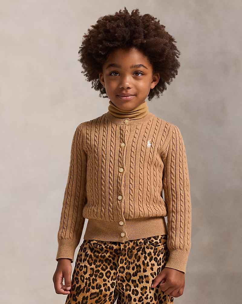 ミニケーブル コットン カーディガン