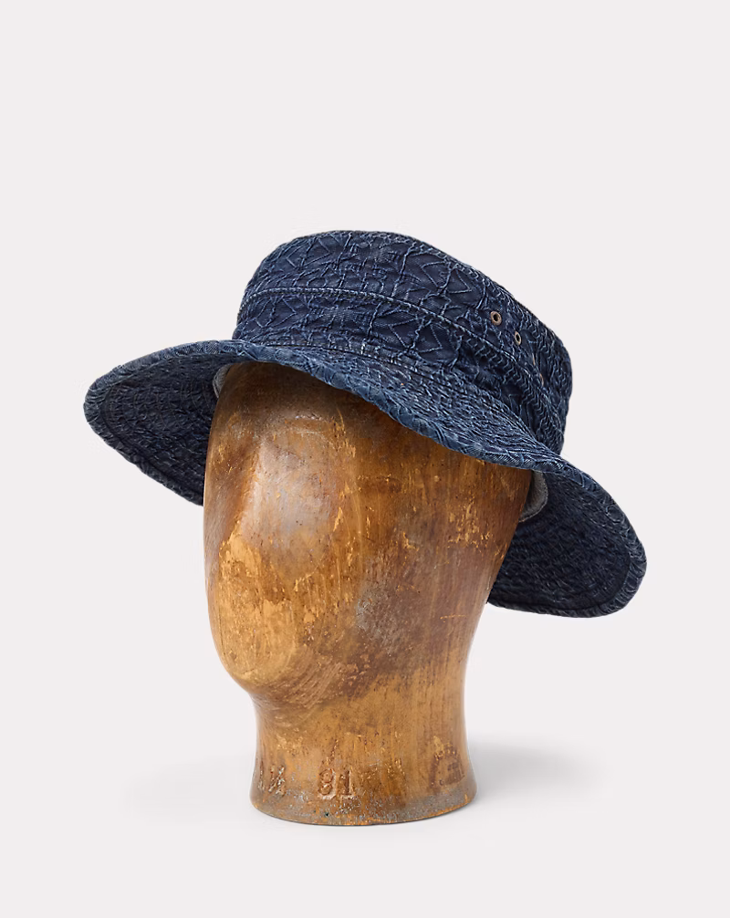 インディゴ ジャカード バケット ハット