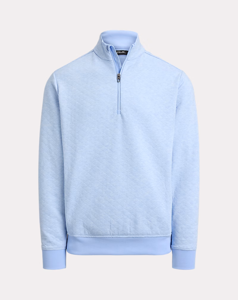 キルテッド ダブルニット モックネック スウェットシャツ