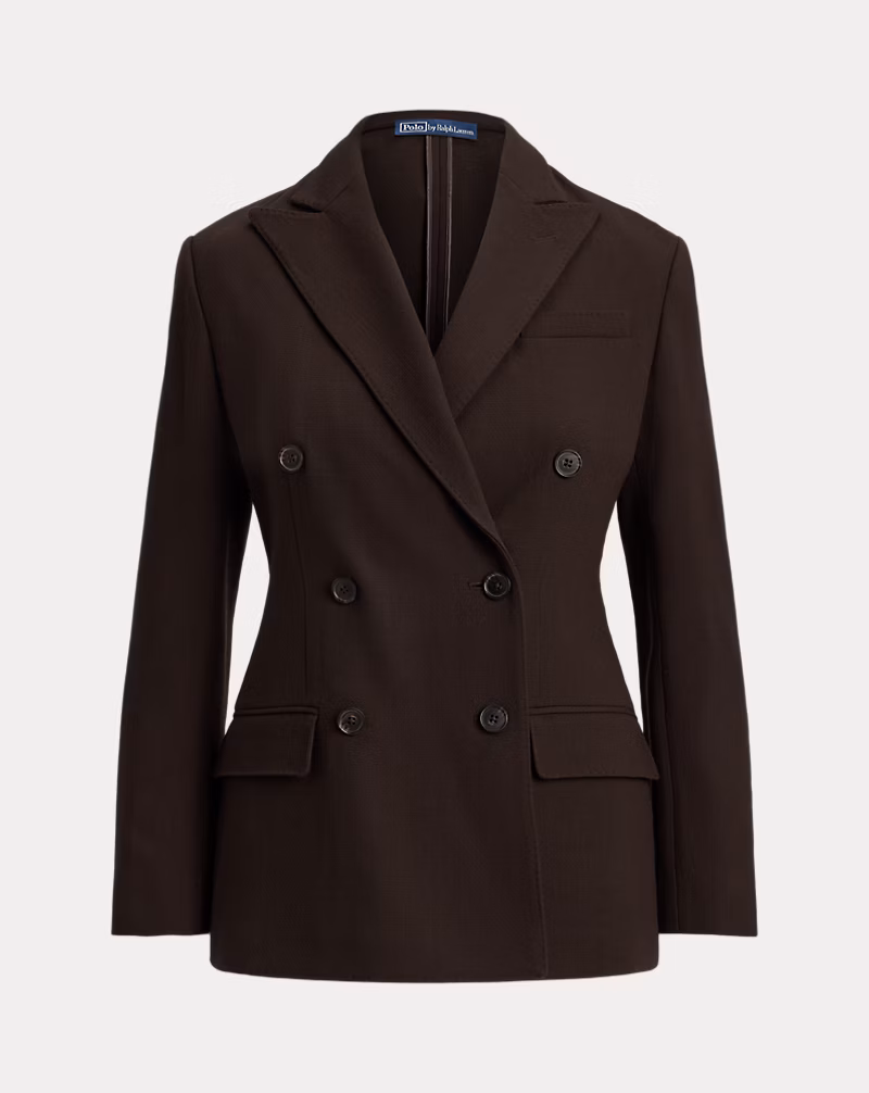 ダブルブレステッド ウール ブレザー