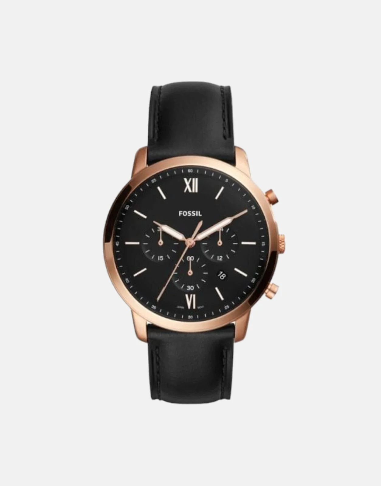 Fossil Neutra Chrono Black Leather Watch