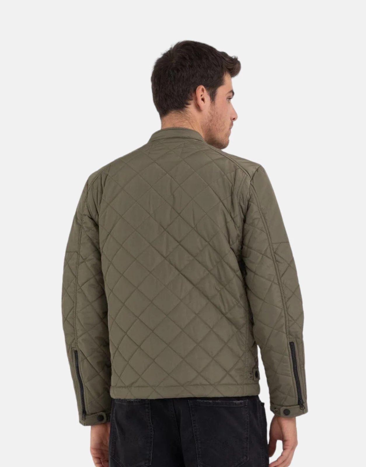 Replay Mid Weight Dark Olive Quilted Jacket