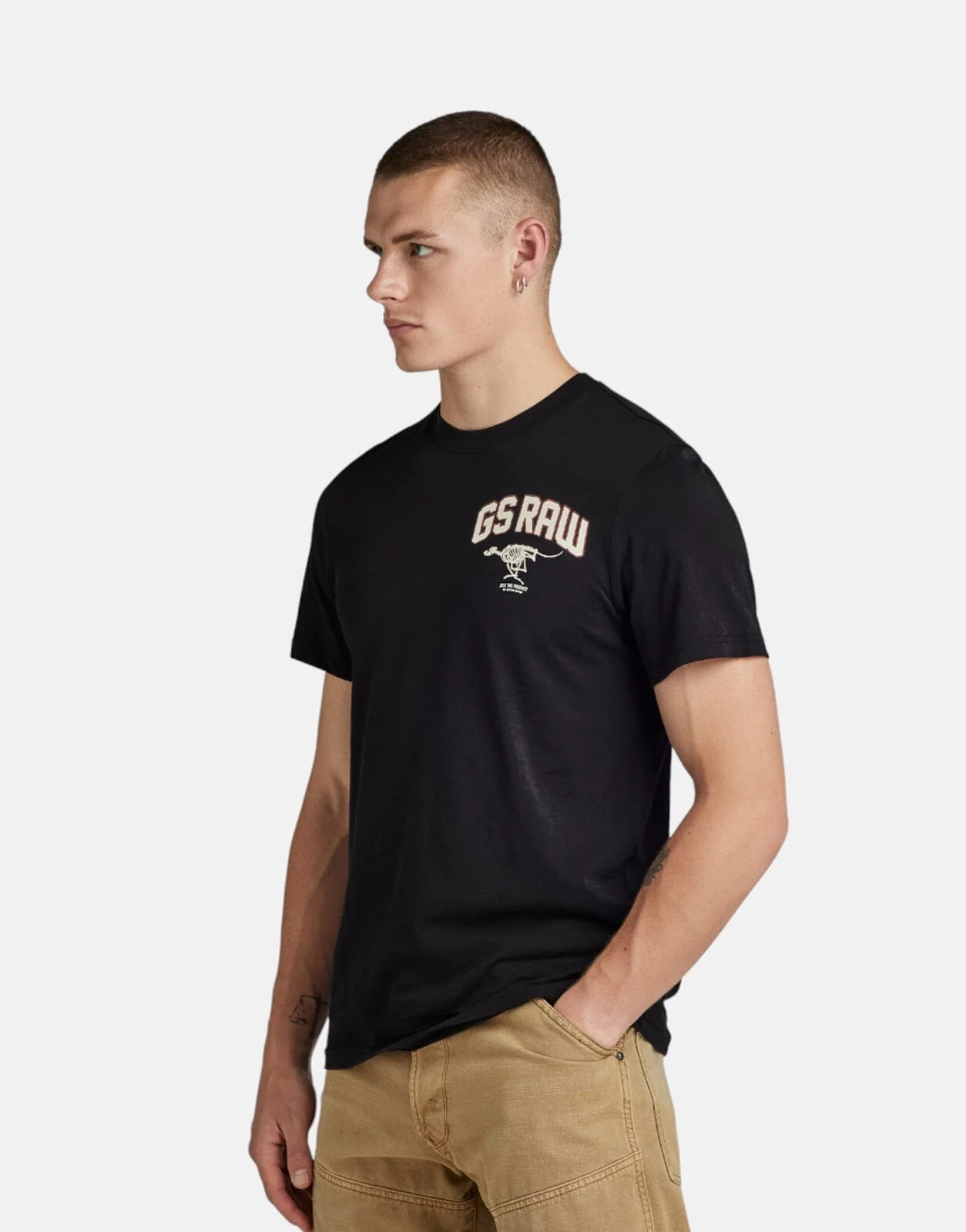 G-Star RAW Skeleton Dog Chest Graphic Dk Blk