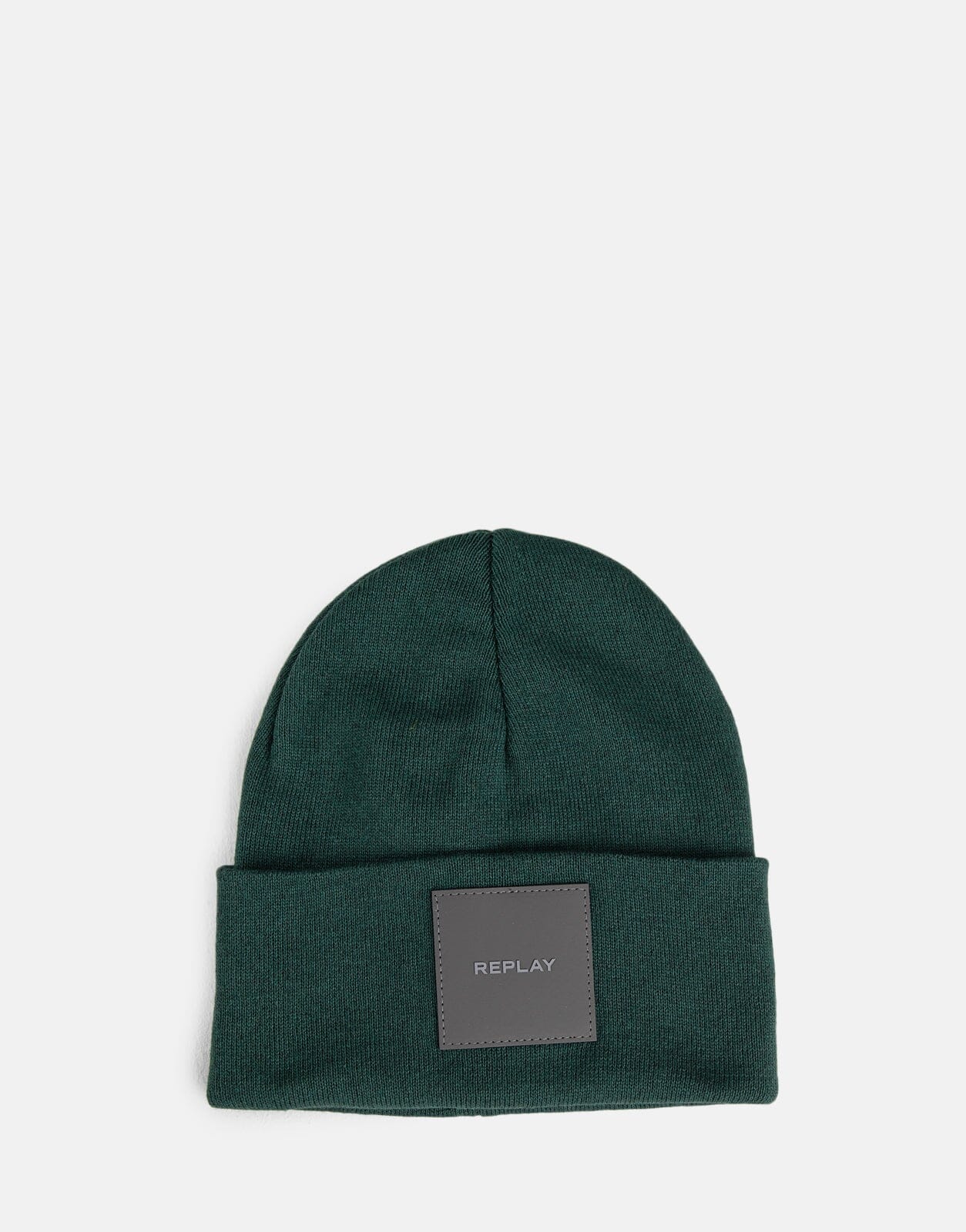 Replay Square Badge Green Beanie