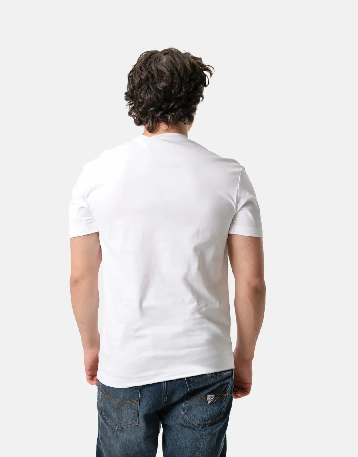 Calvin Klein Two Tone Monologo T-Shirt White