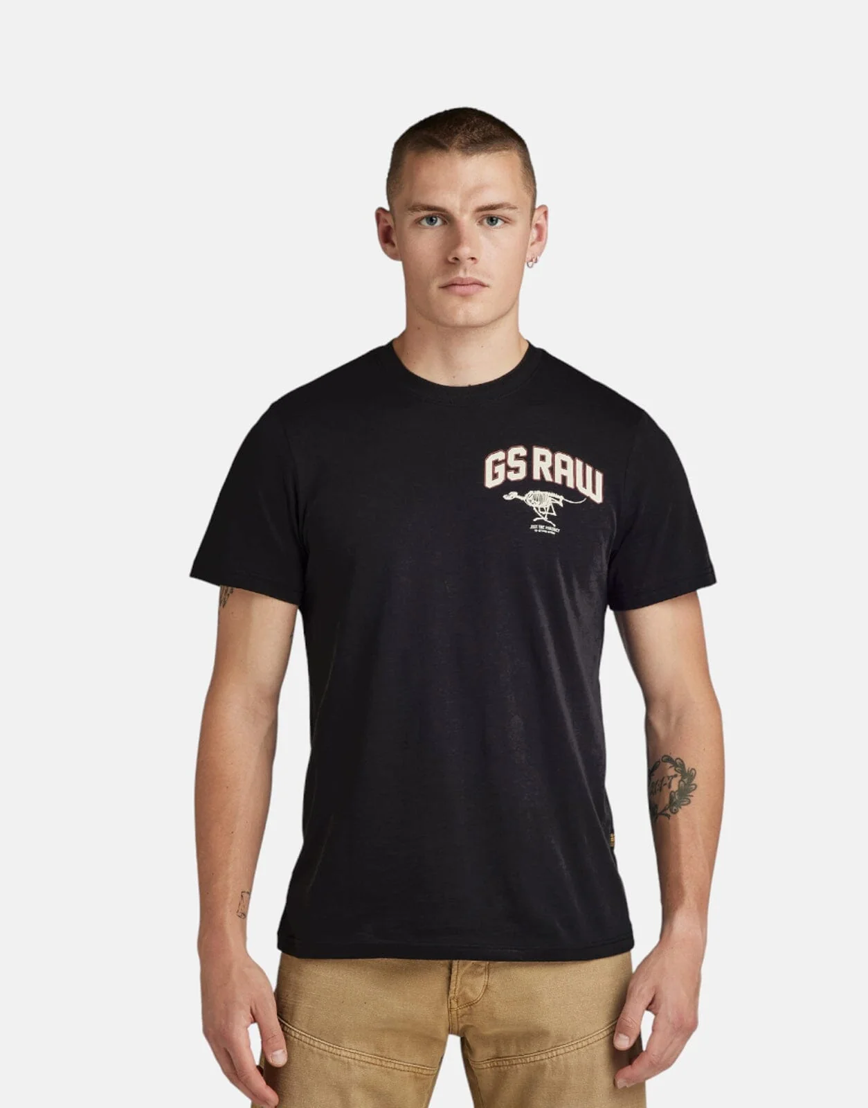 G-Star RAW Skeleton Dog Chest Graphic Dk Blk