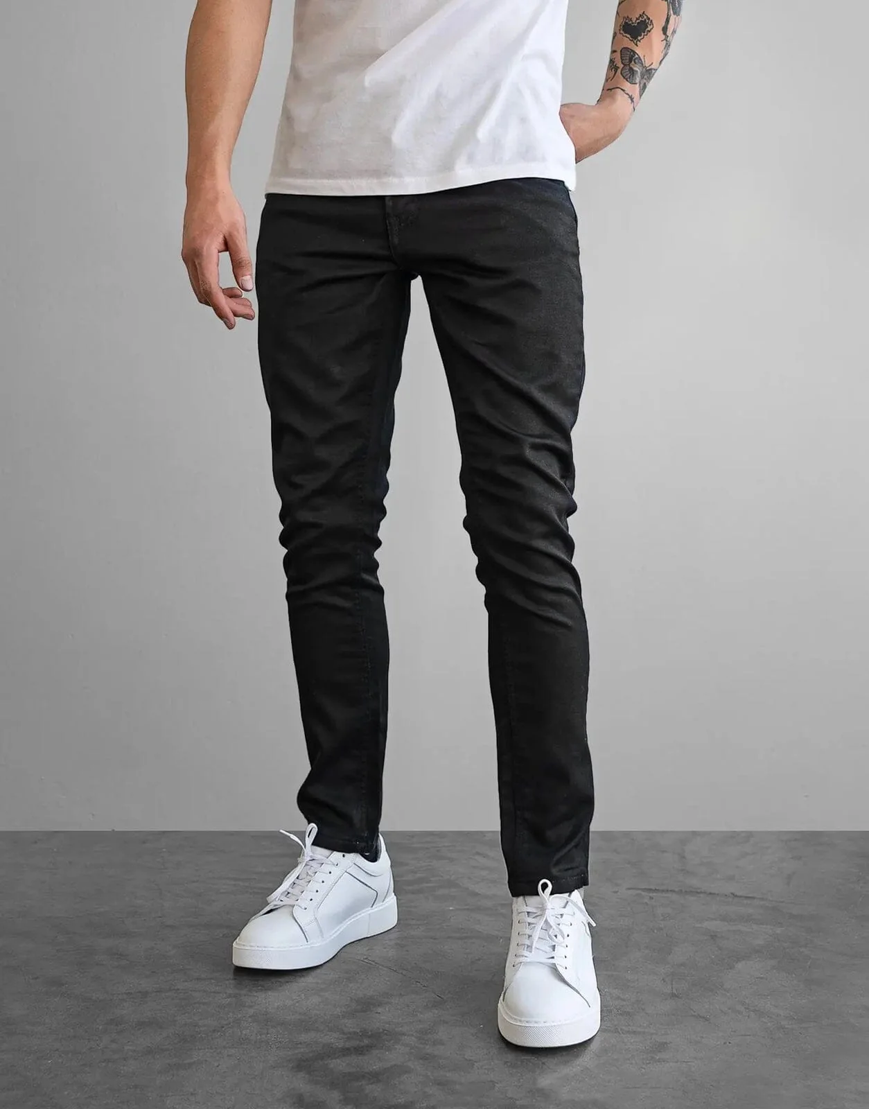 Fade Iconic Rogue Wax Coated Black Jeans