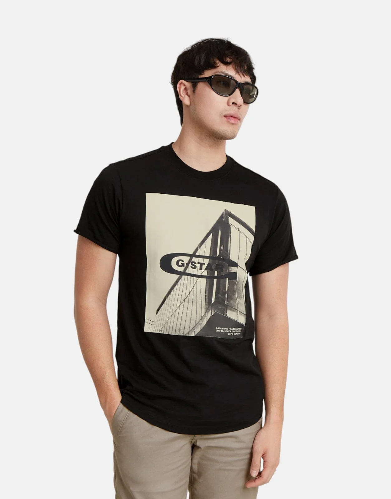 G-Star RAW HQ Oldskool Logo Black T-Shirt