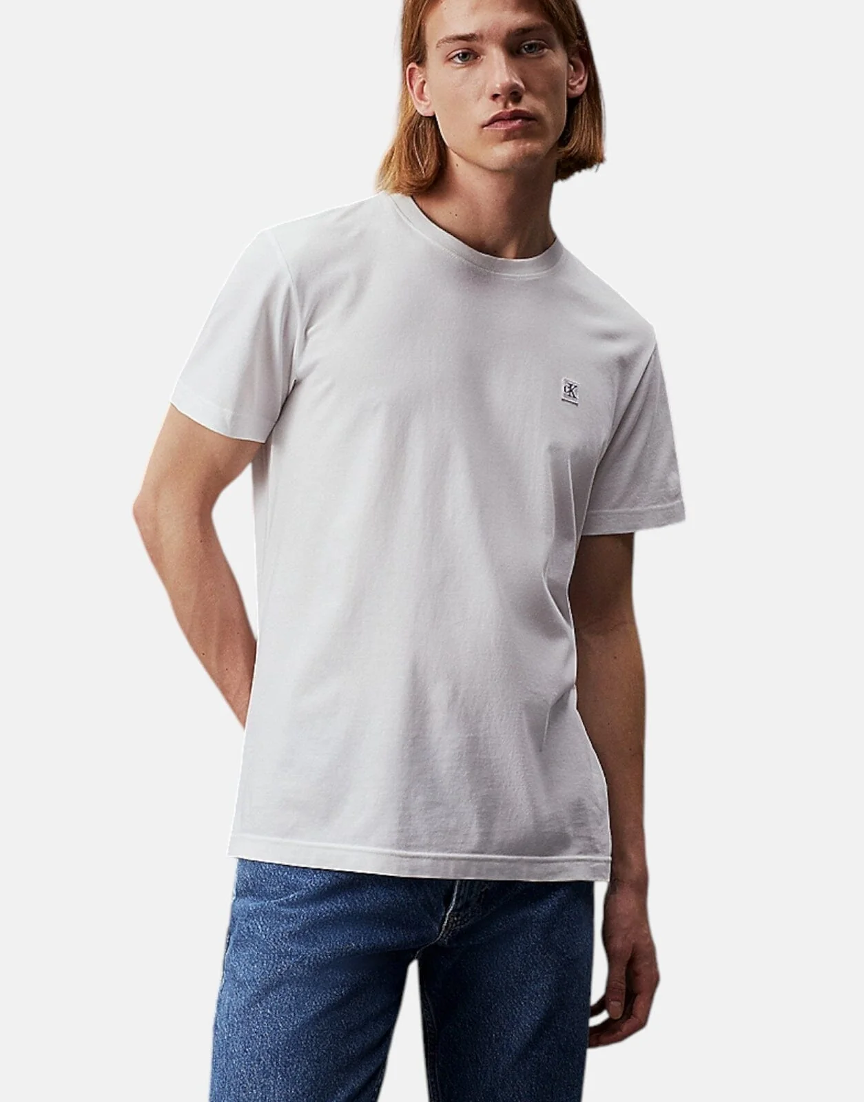 Calvin Klein CK Embro Badge White T-Shirt