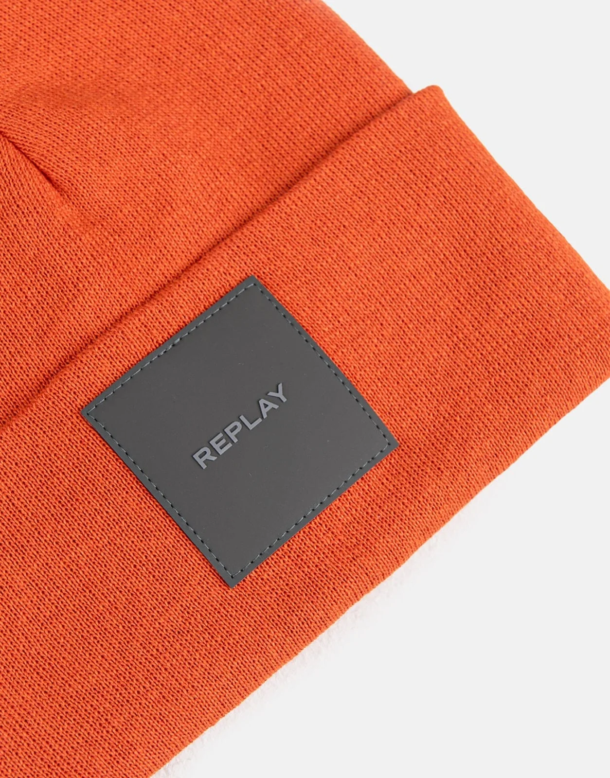 Replay Square Badge Beanie Orange
