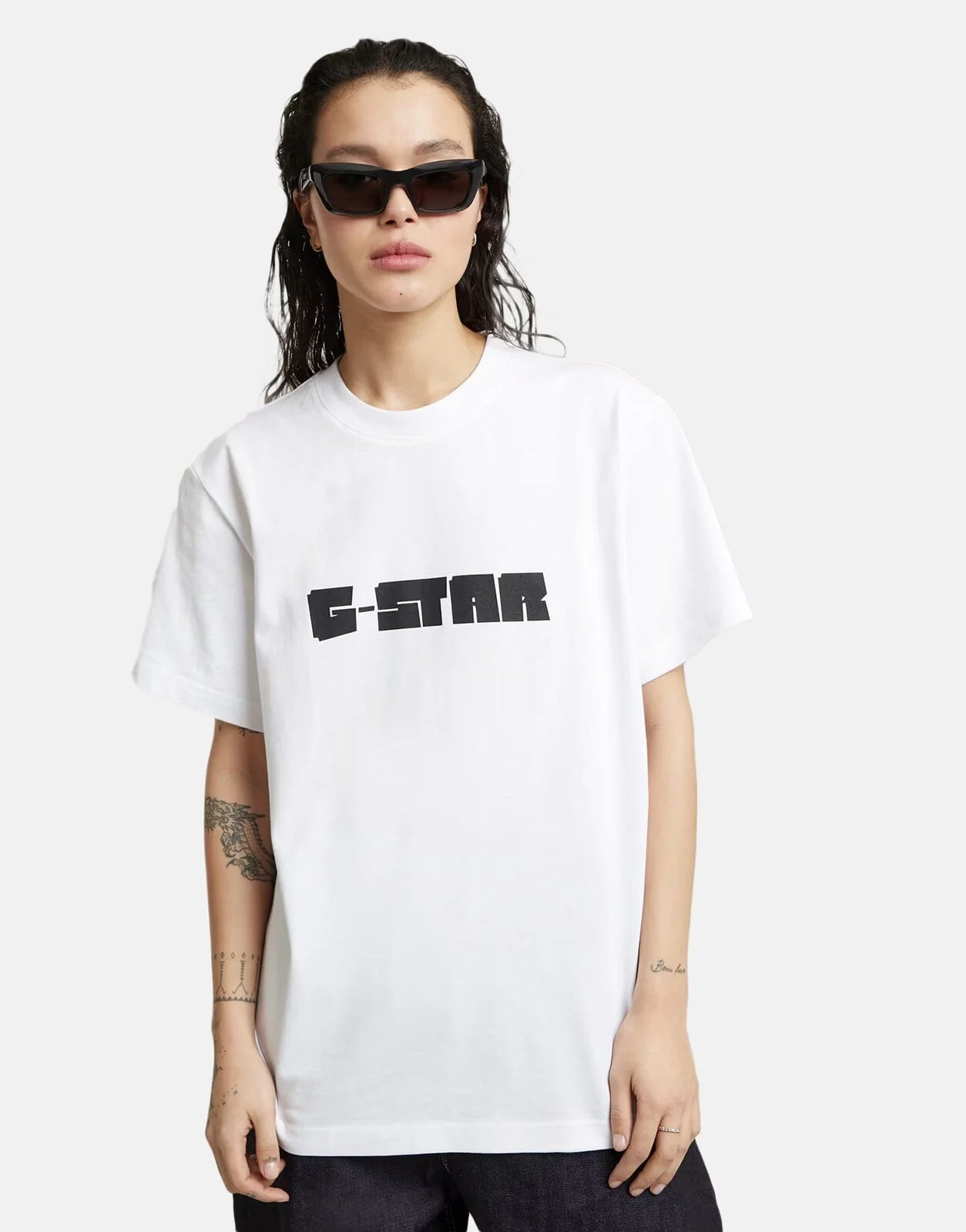 G-Star RAW Graphic Script Loose White T-Shirt