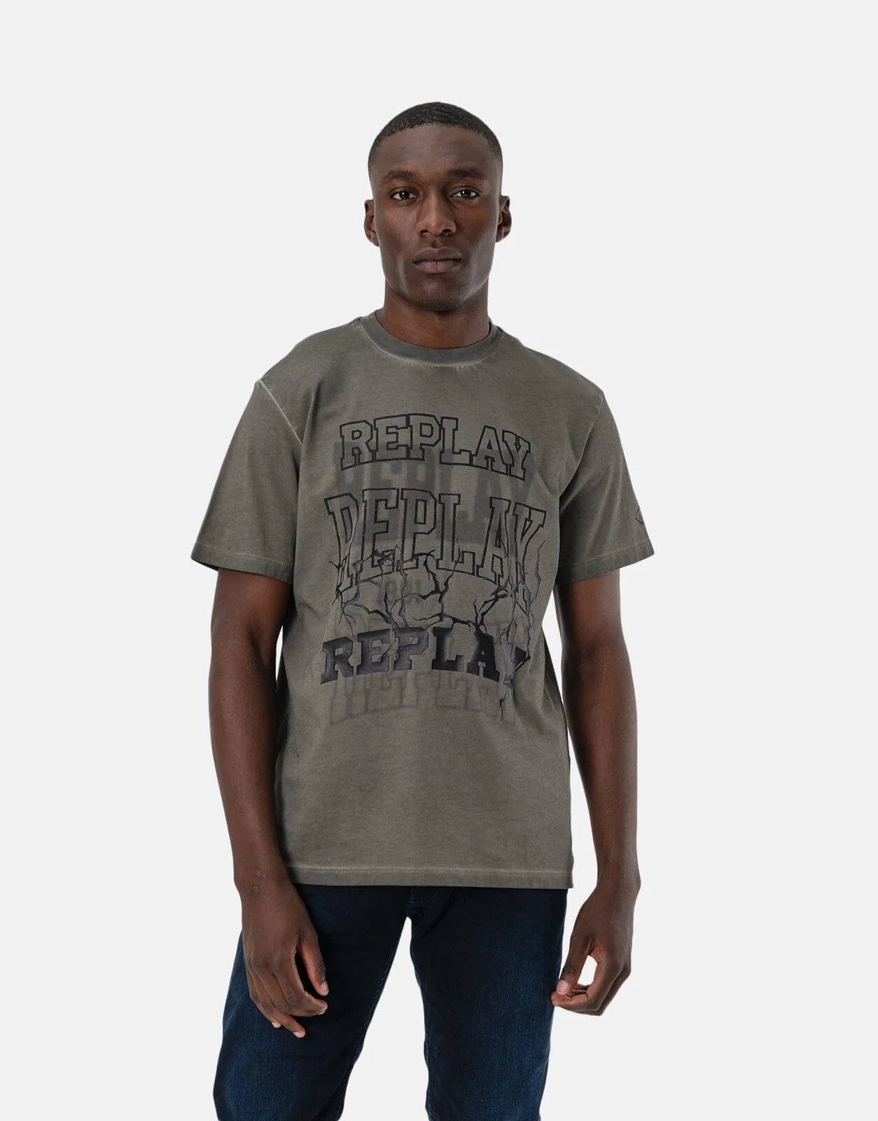 Replay Triple Logo Green T-Shirt