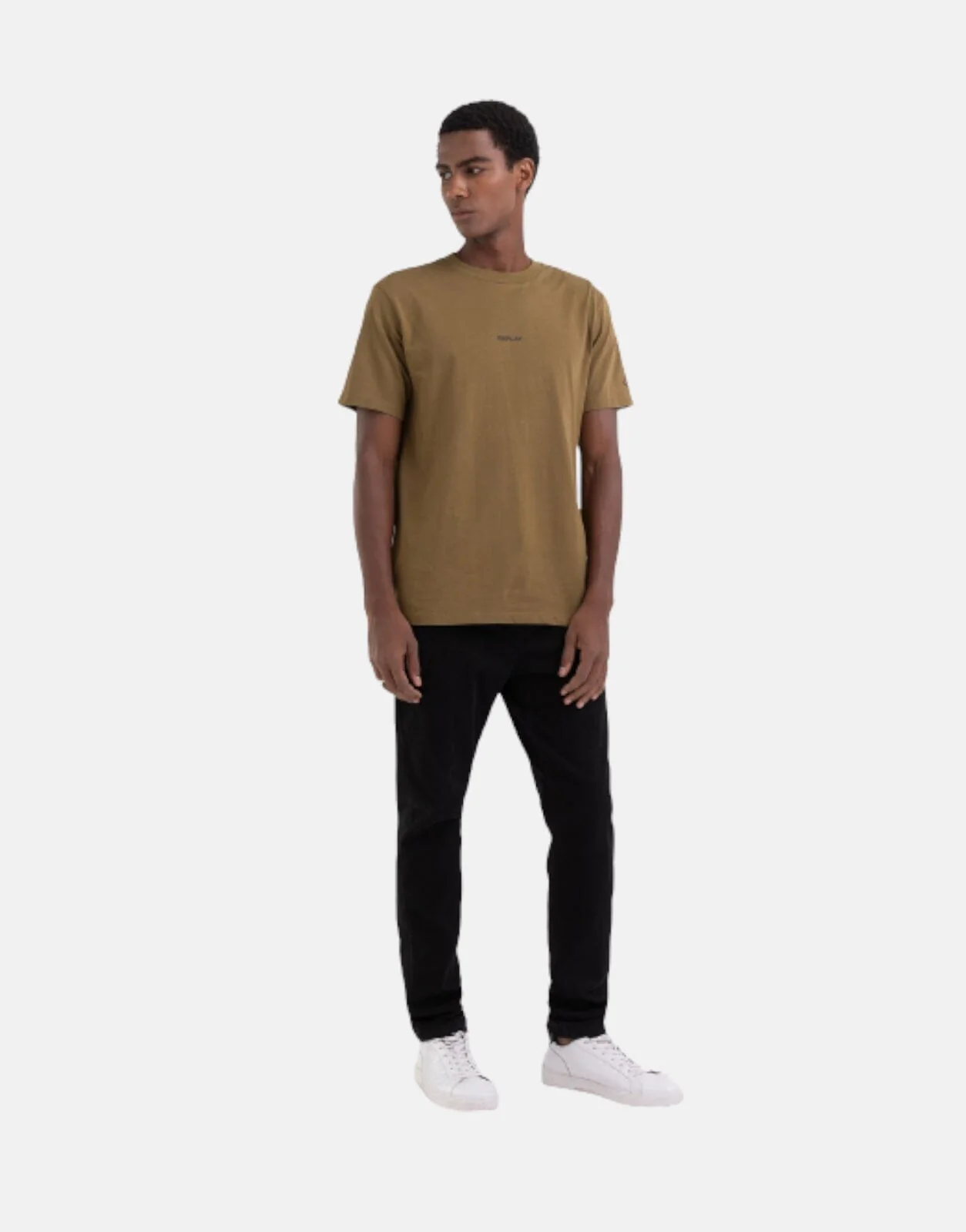 Replay Small Center Logo T-Shirt Army Green