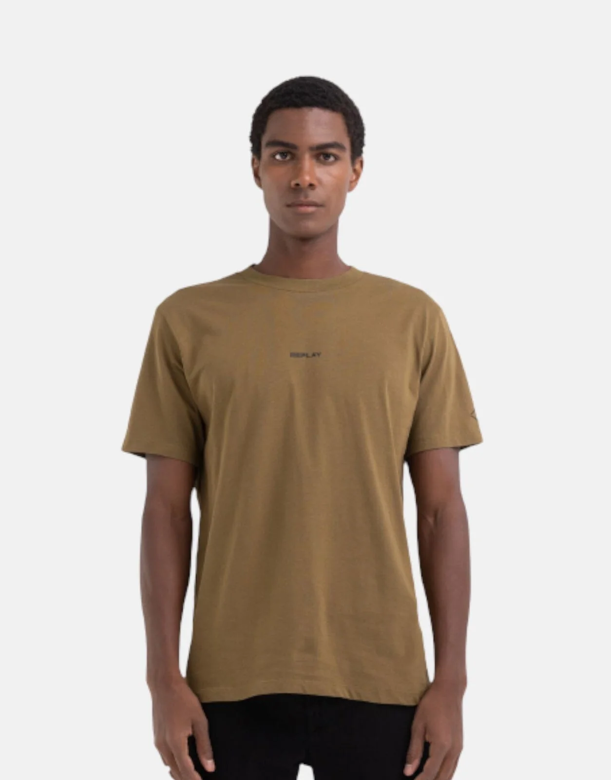Replay Small Center Logo T-Shirt Army Green