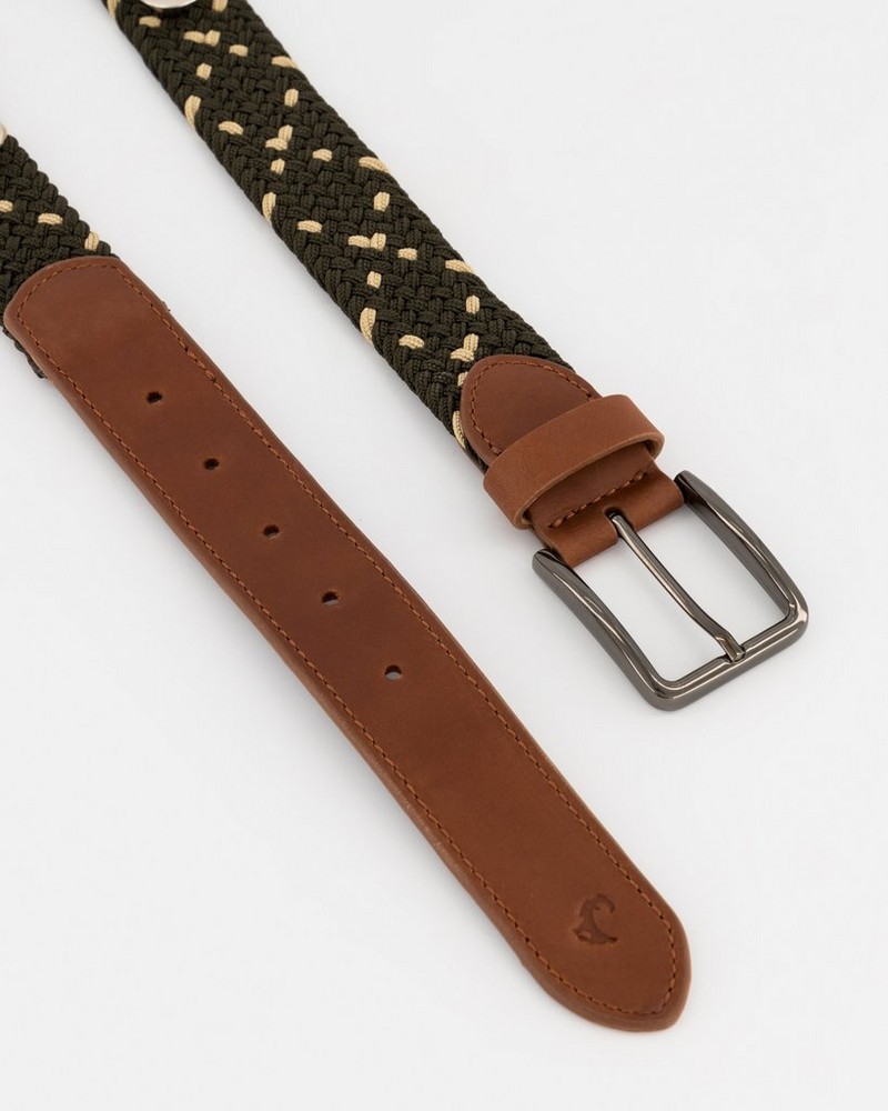 Men’s Zane Canvas Rope & Leather Belt