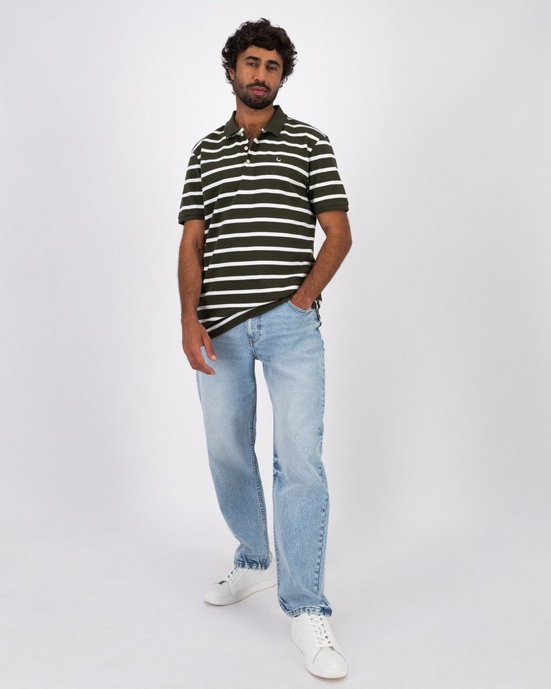 Men’s Freddy Yarn Dye Stripe Polo Shirt