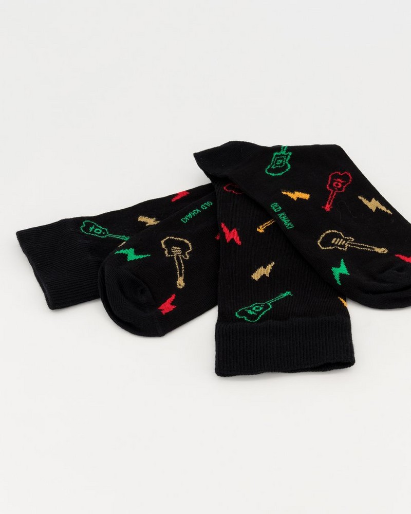 Men’s Gusty Guitar Print Socks