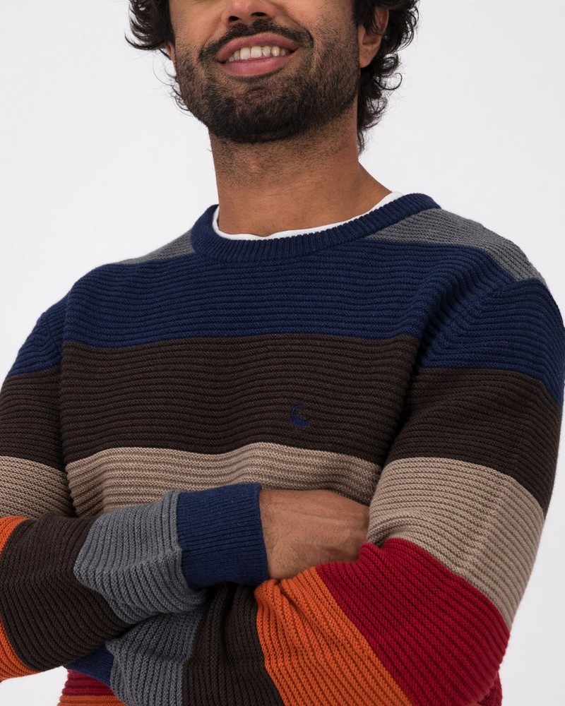 Men’s Jason Striped Crew Neck Knit