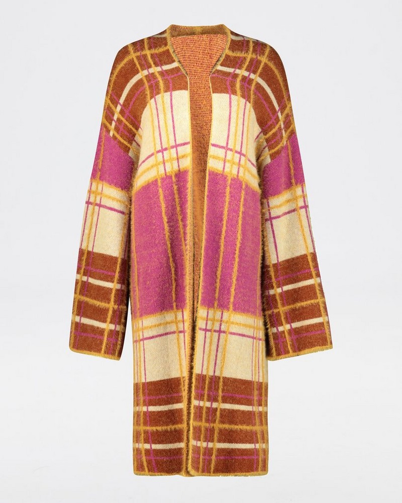 Women’s Siya Check Knitted Kimono