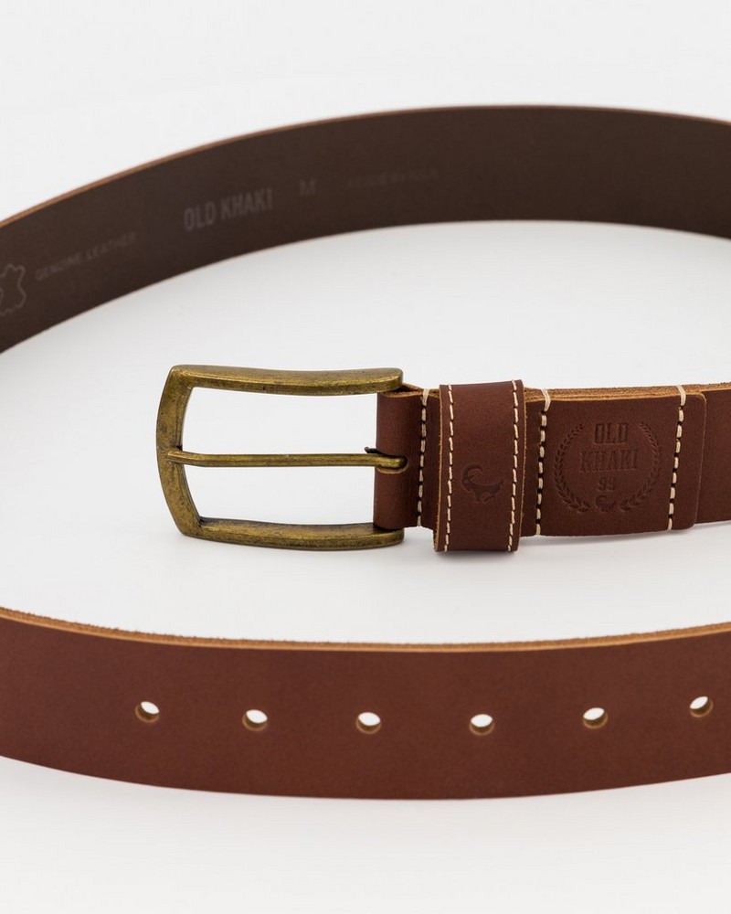 Men’s Ganton Stitched Leather Belt