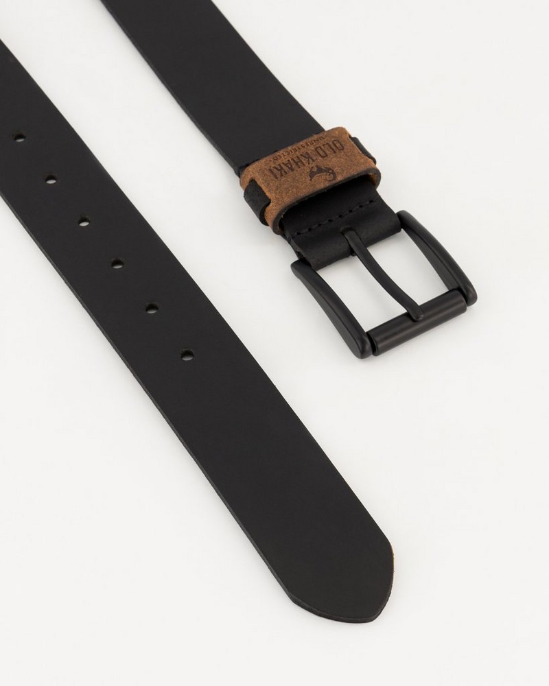 Men’s Davian Two-Tone Leather Belt