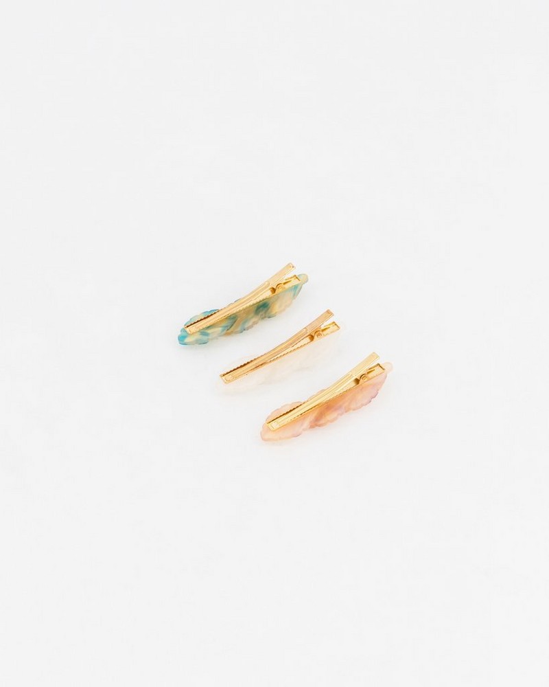 Women's Leaf Mother of Pearl Clips (3-Pack)