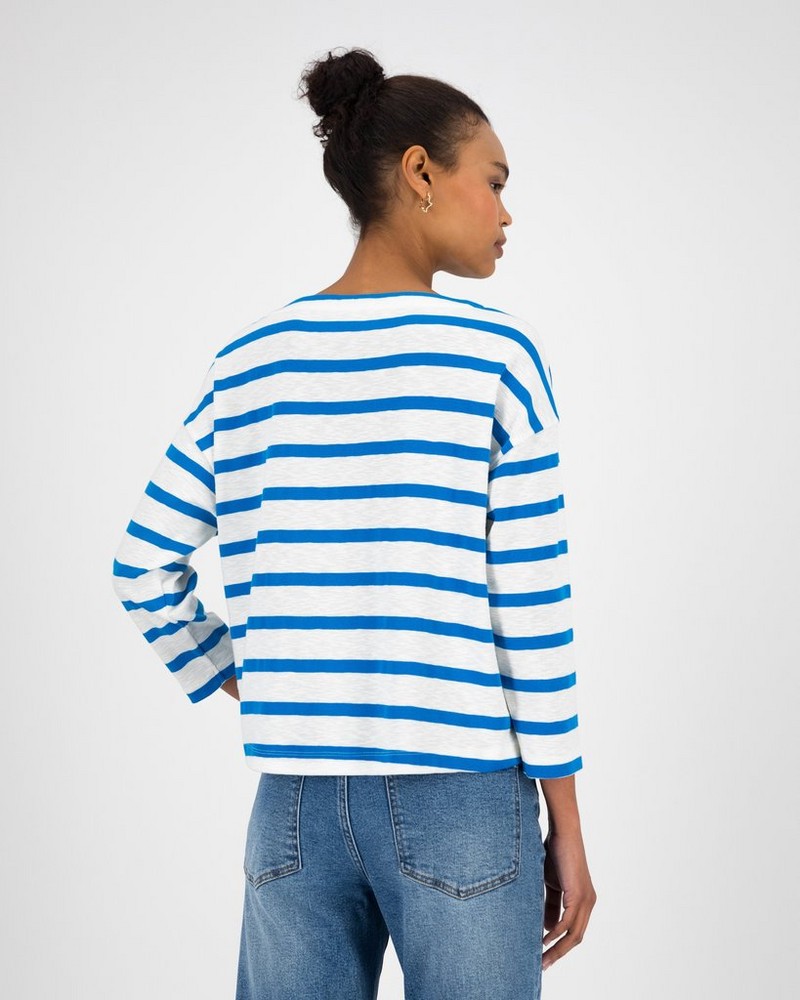 Women’s Zama Long Sleeve Stripe Knit Top