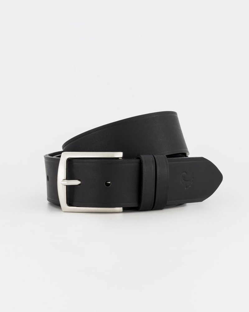 Men’s Benjamin Rolled Edge Leather Belt