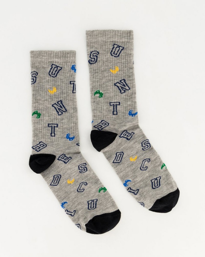 Men’s Cedric Letter Print Socks