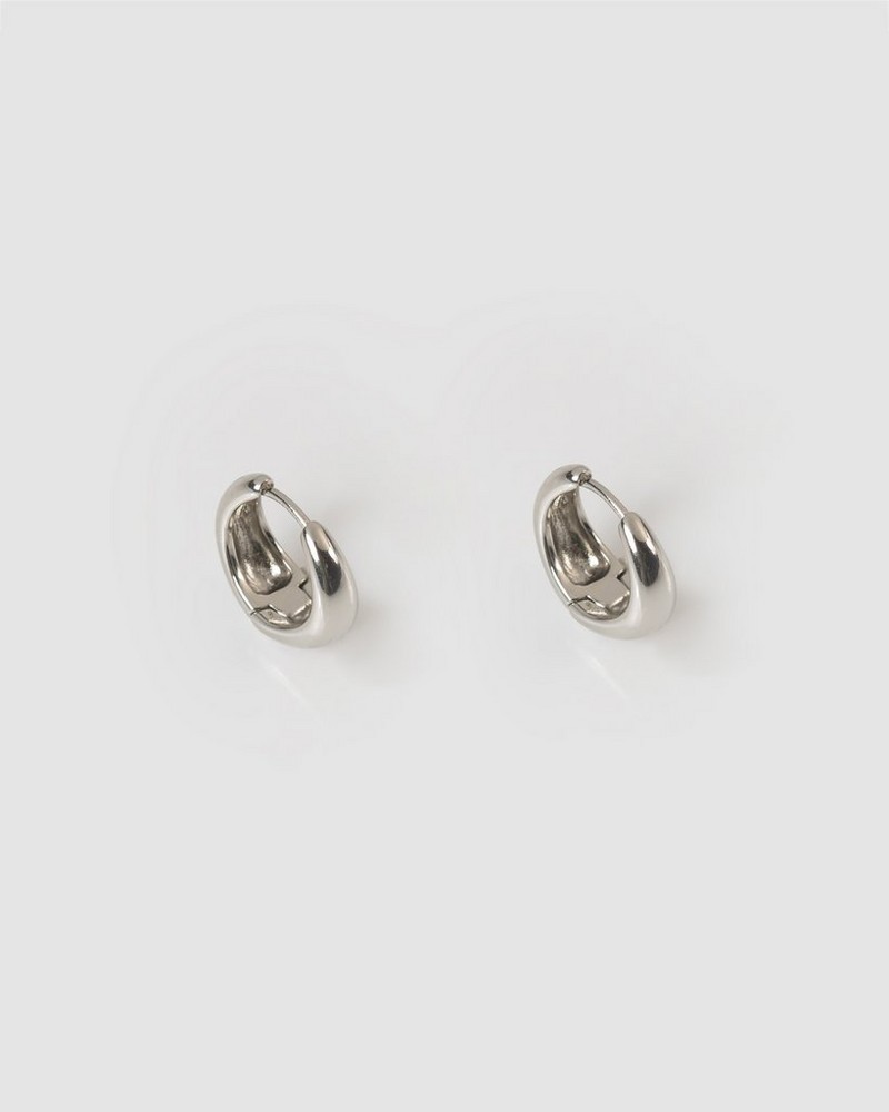 Women's Tapering Clip Hoop Earrings
