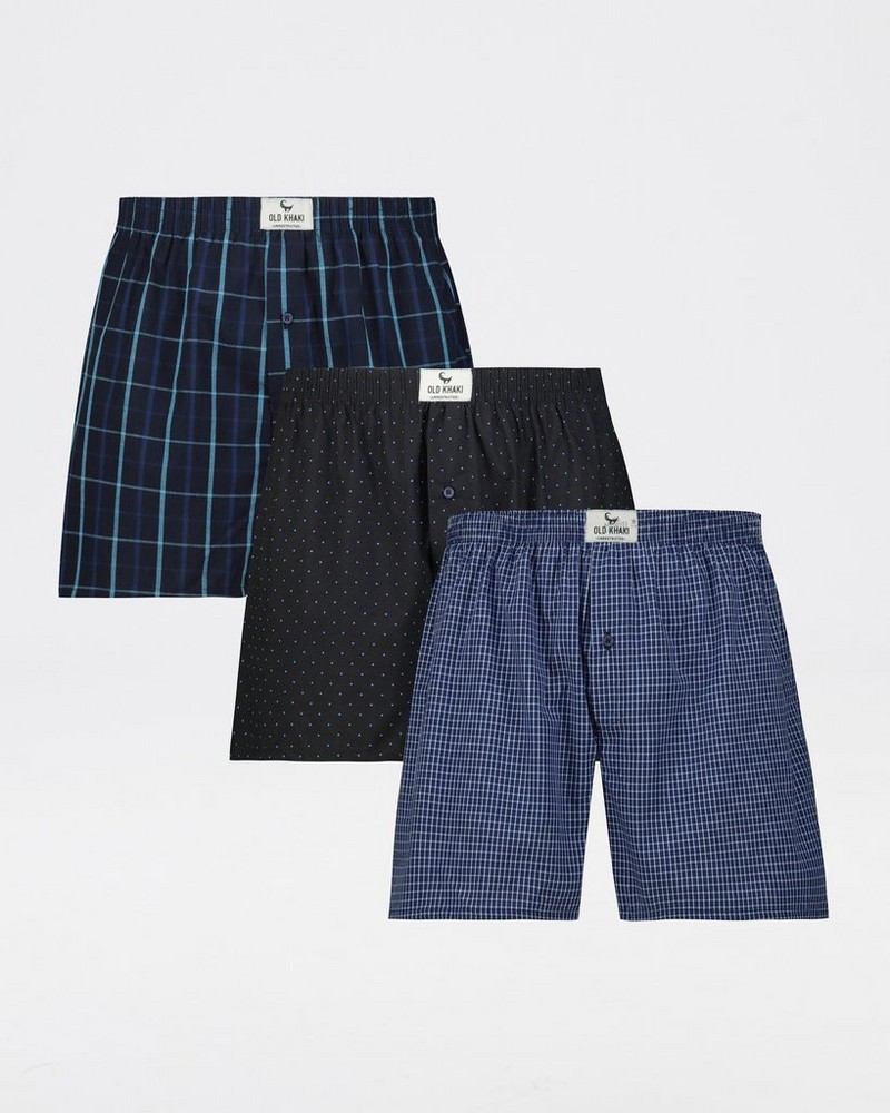 Men’s Woven Boxers 3-Pack