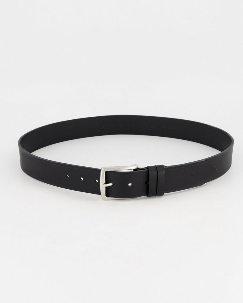 Men’s Benjamin Rolled Edge Leather Belt