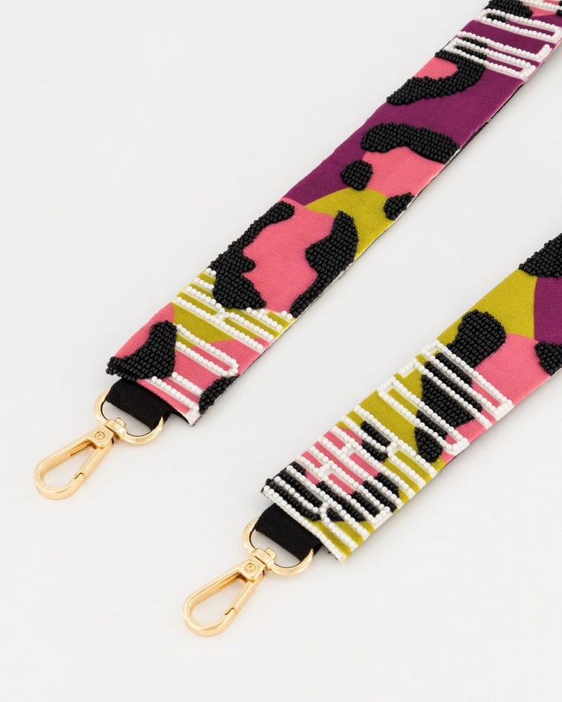 Women’s Beaded Branded Bag Strap