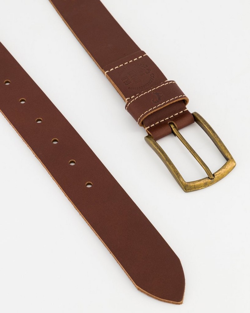 Men’s Ganton Stitched Leather Belt