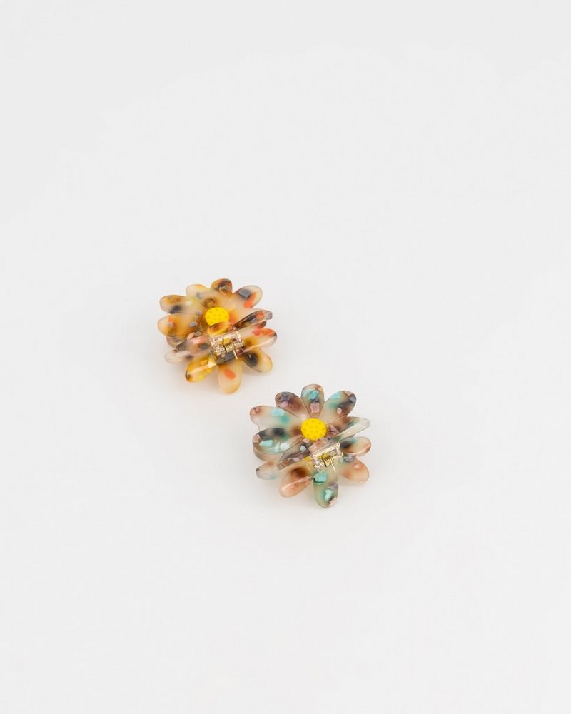 Women’s Flower Resin Clips 2-Pack