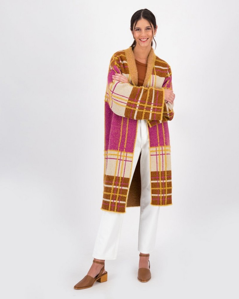 Women’s Siya Check Knitted Kimono