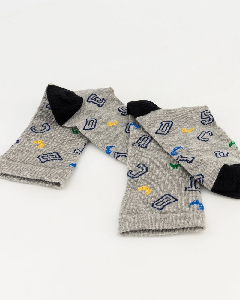 Men’s Cedric Letter Print Socks
