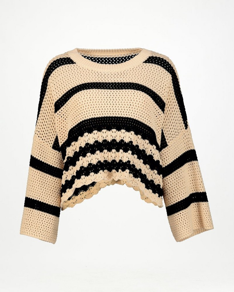 Women’s Ellery Stripe Crochet Jumper