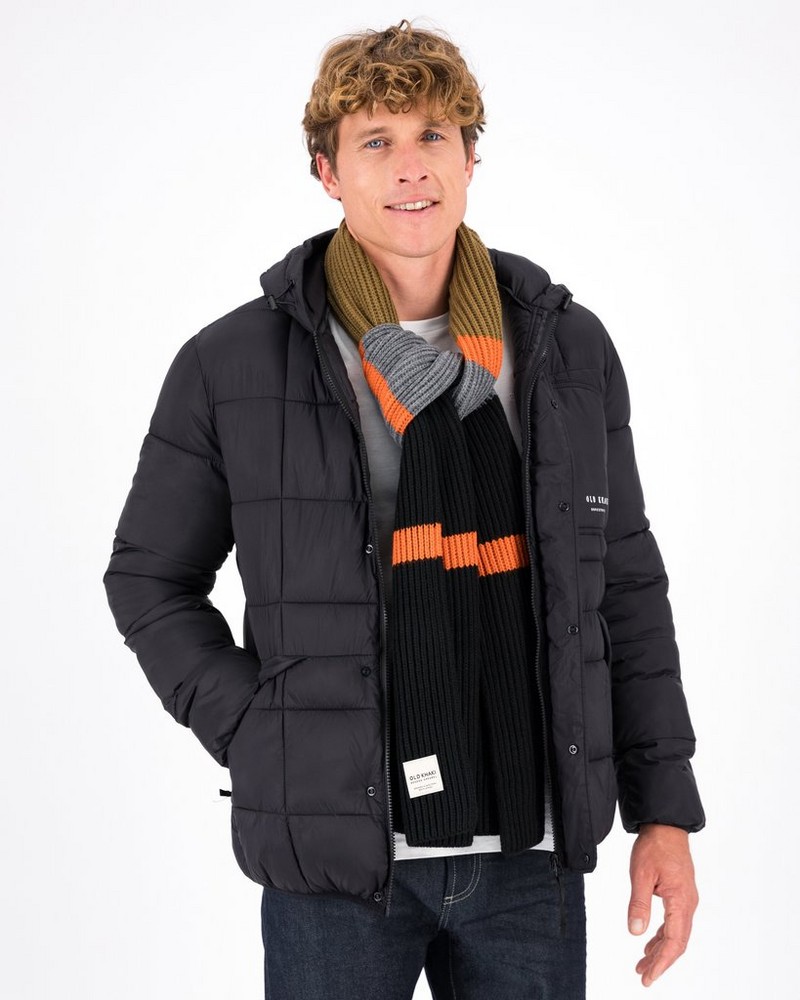 Men’s Corbin Stripe Rib Knit Scarf