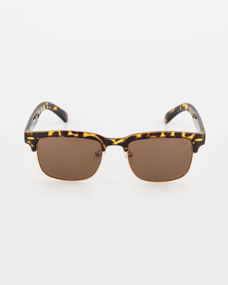 Men's Half-Rim Wayfarer Sunglasses