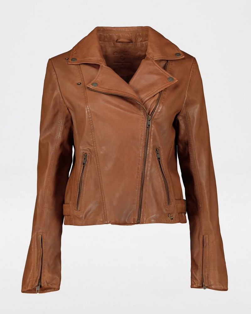 Women's Tyra Leather Biker Jacket