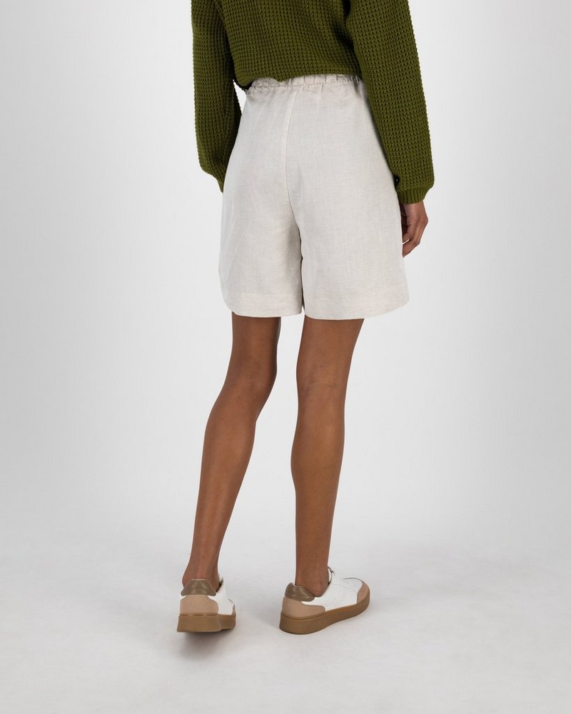 Women’s Ayra Linen Pleated Shorts