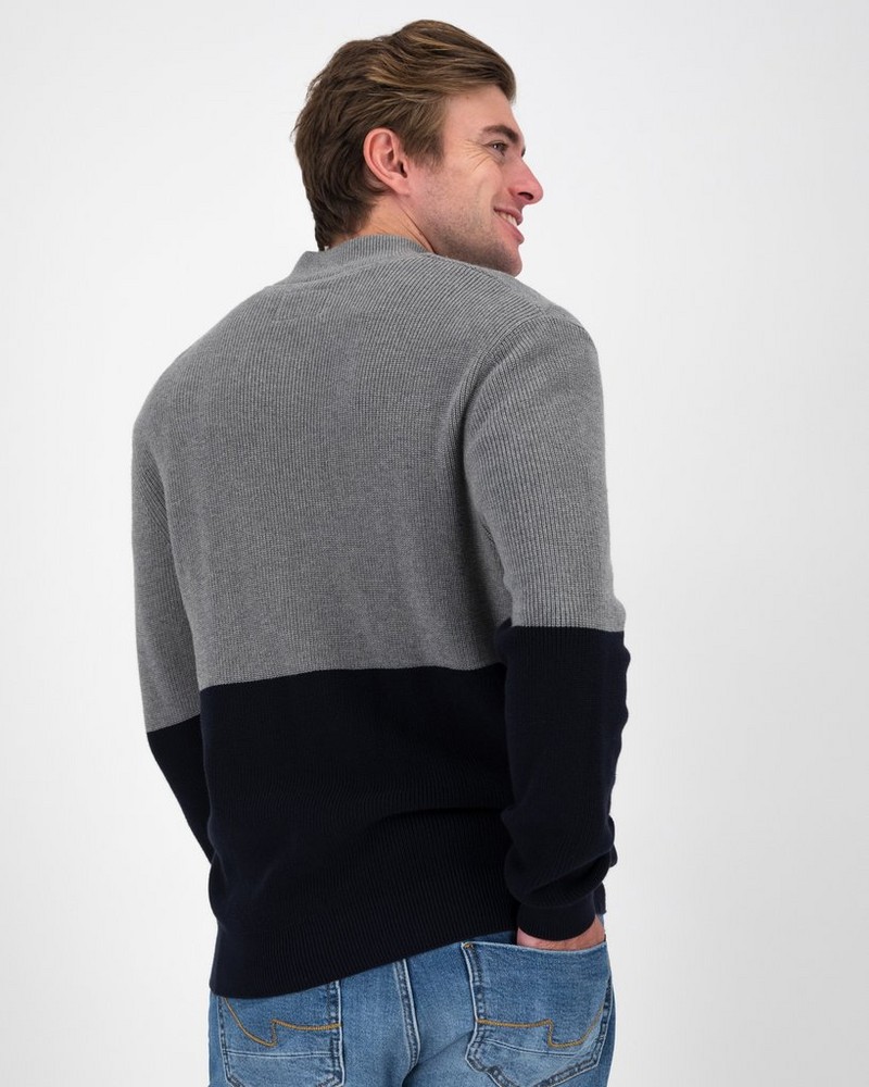 Men’s Roddy Blocked Zip Through Knit