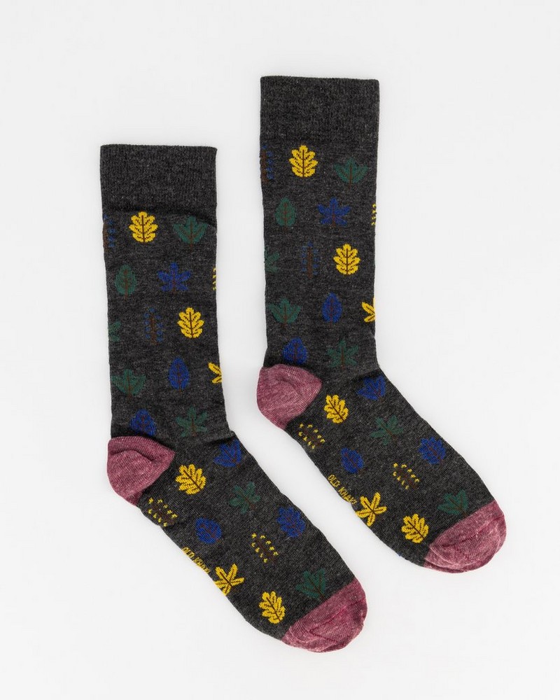 Men’s Leaf Print Socks