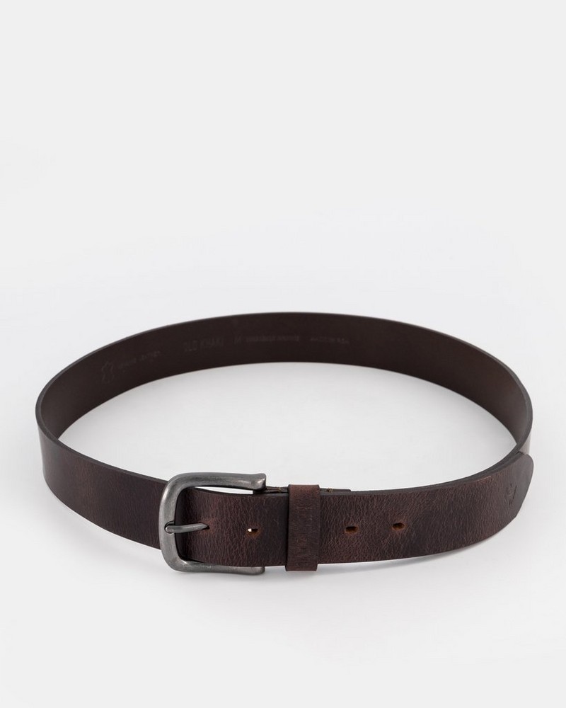 Men's Clement Crackled Leather Belt