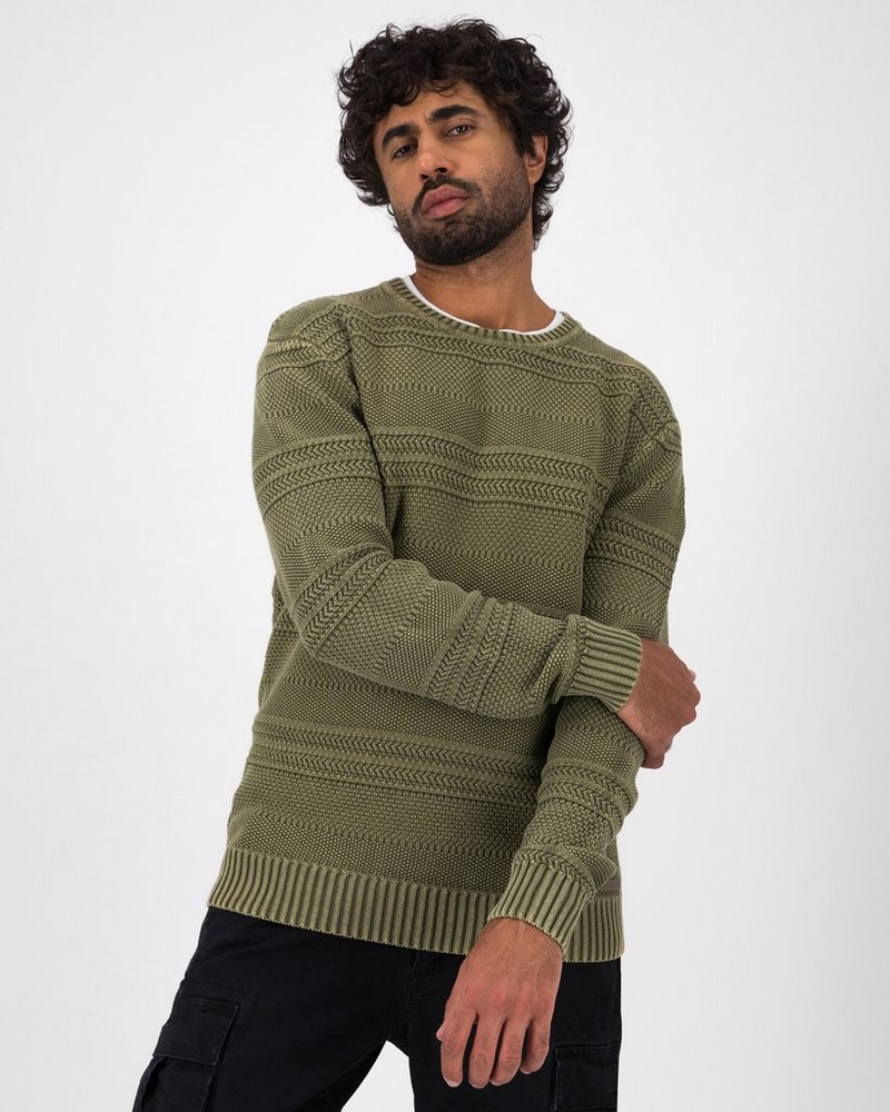 Men’s Thabo Acid Wash Knit
